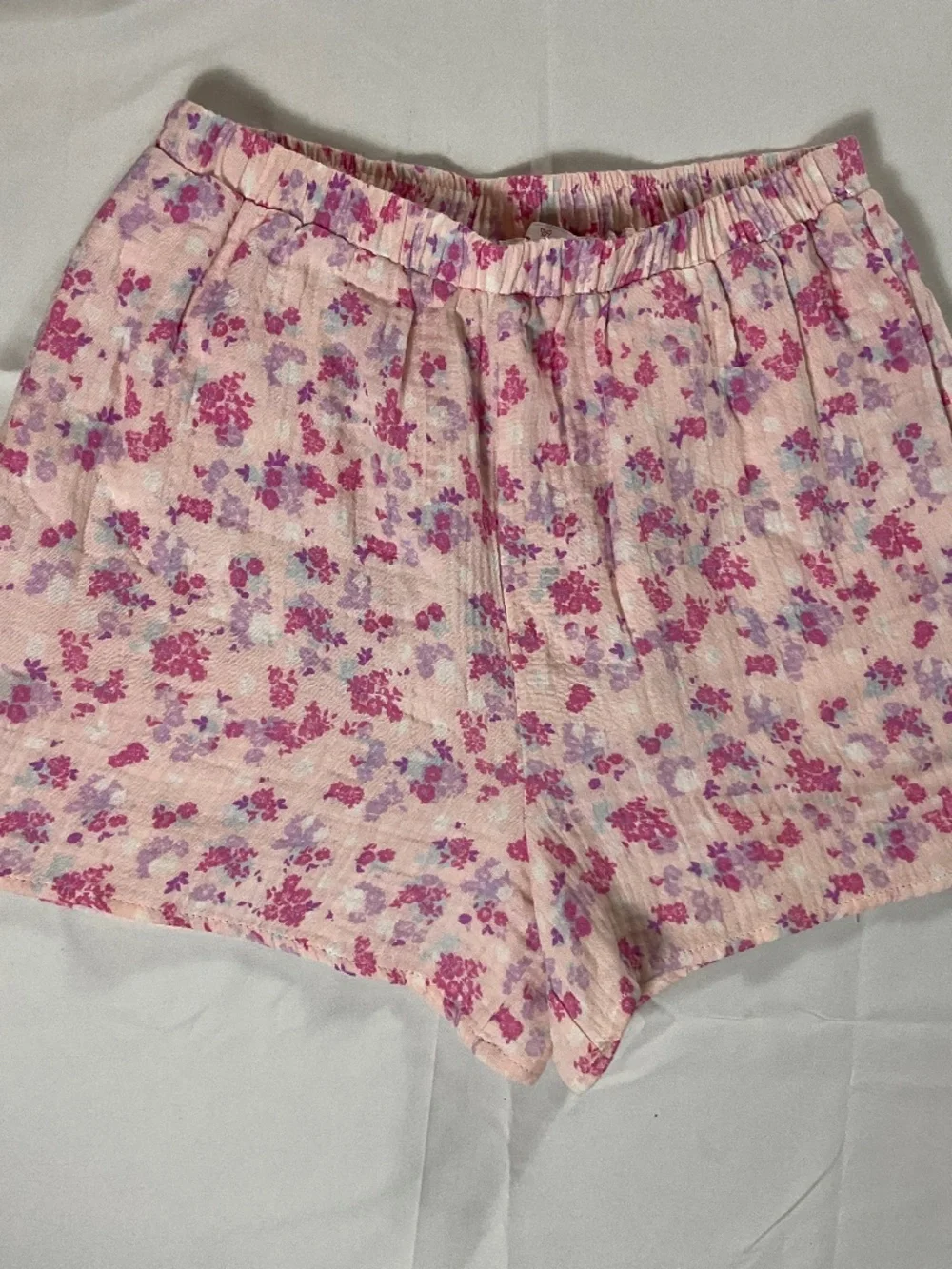 CeCe Girls XL Prink Floral Collared Top With Matching Shorts